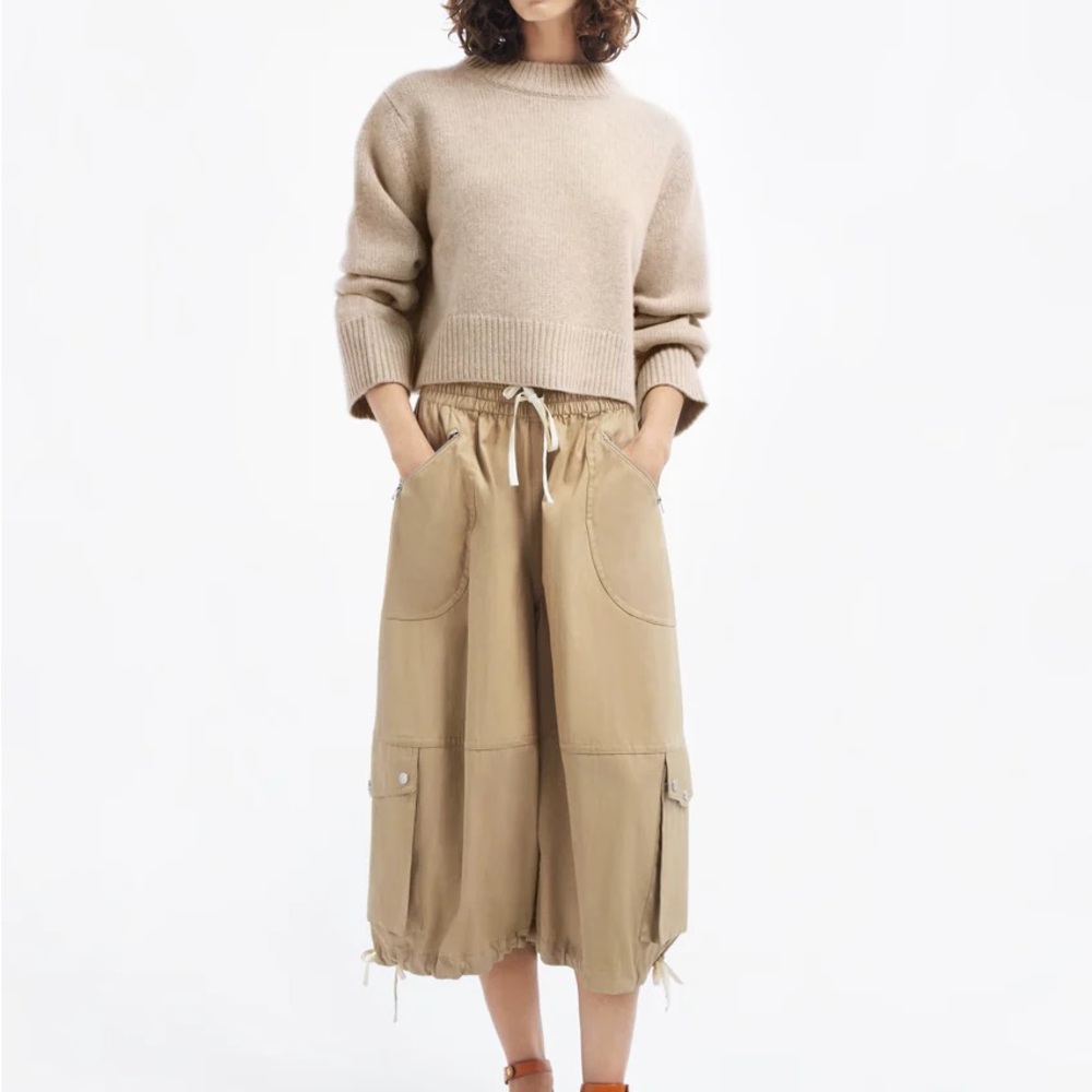 NWT CO Braies Cargo Wide Cropped Pants